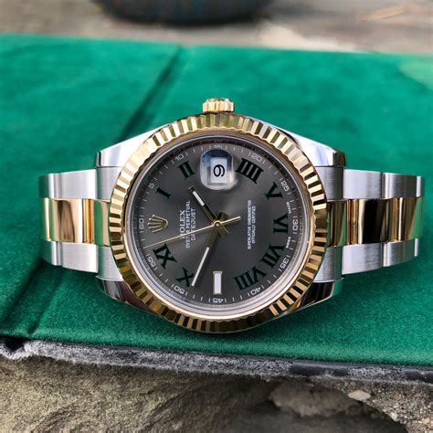 rolex datejust ii automatic two tone green|rolex datejust 2 price.